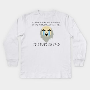 Uncle Iroh crying emoji - "So Sad!" Kids Long Sleeve T-Shirt